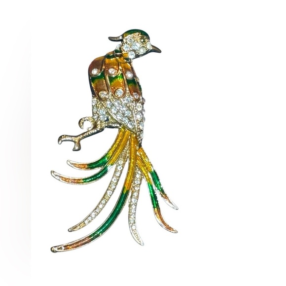 Vintage Bird of Paradise 5 inch Brooch - Picture 4 of 4